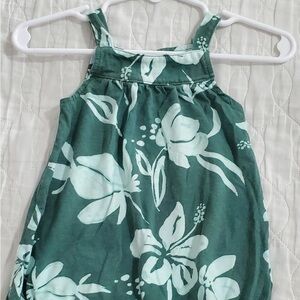 Floral Green and Mint Romper